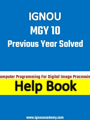 IGNOU MGY 10 Previous Year Solved Question Paper